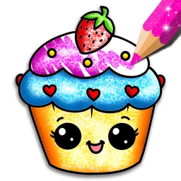 Cupcakes Coloring Book Glitter のアイコン